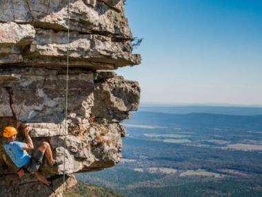Rock Climbing at Mount Magazine State Park