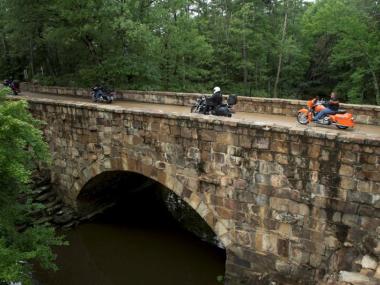 Motorcycling at Petit Jean State Park