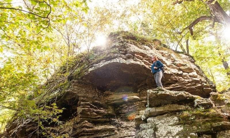 Hiking at Devil's Den State Park