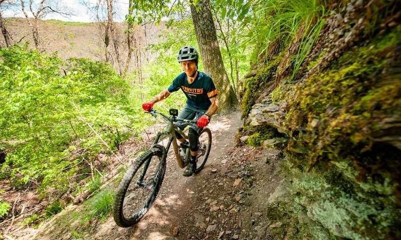 Biking at Devil's Den State Park