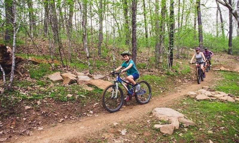 Biking at Devil's Den State Park