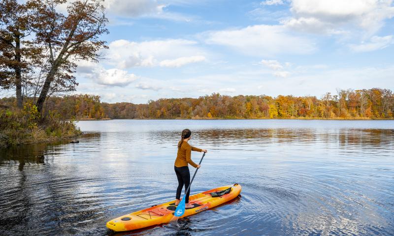 Paddleboarding Mississippi River State Park