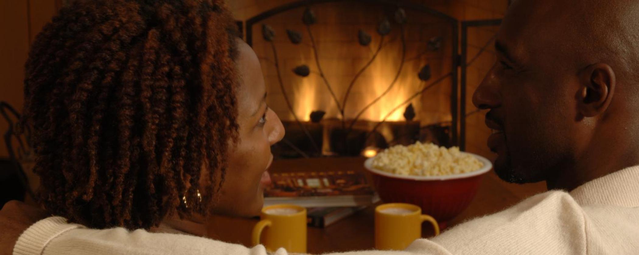 Couple at a Mount Magazine State Park Cabin