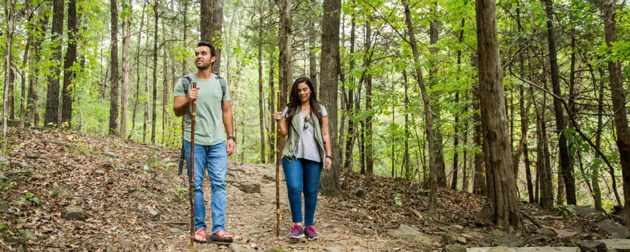 Hiking at Lake Fort Smith State Park