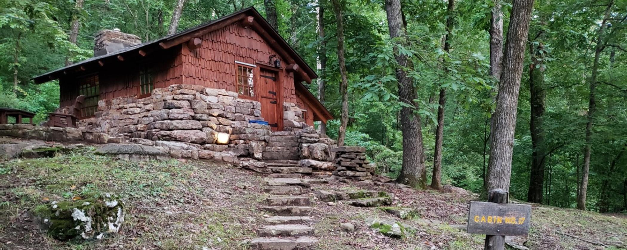 CCC cabin at Devil's Den State Park