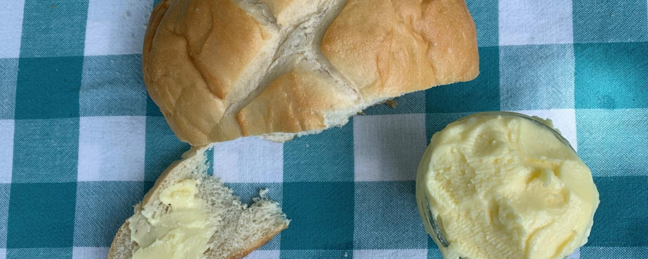 Enjoy your own churned butter!