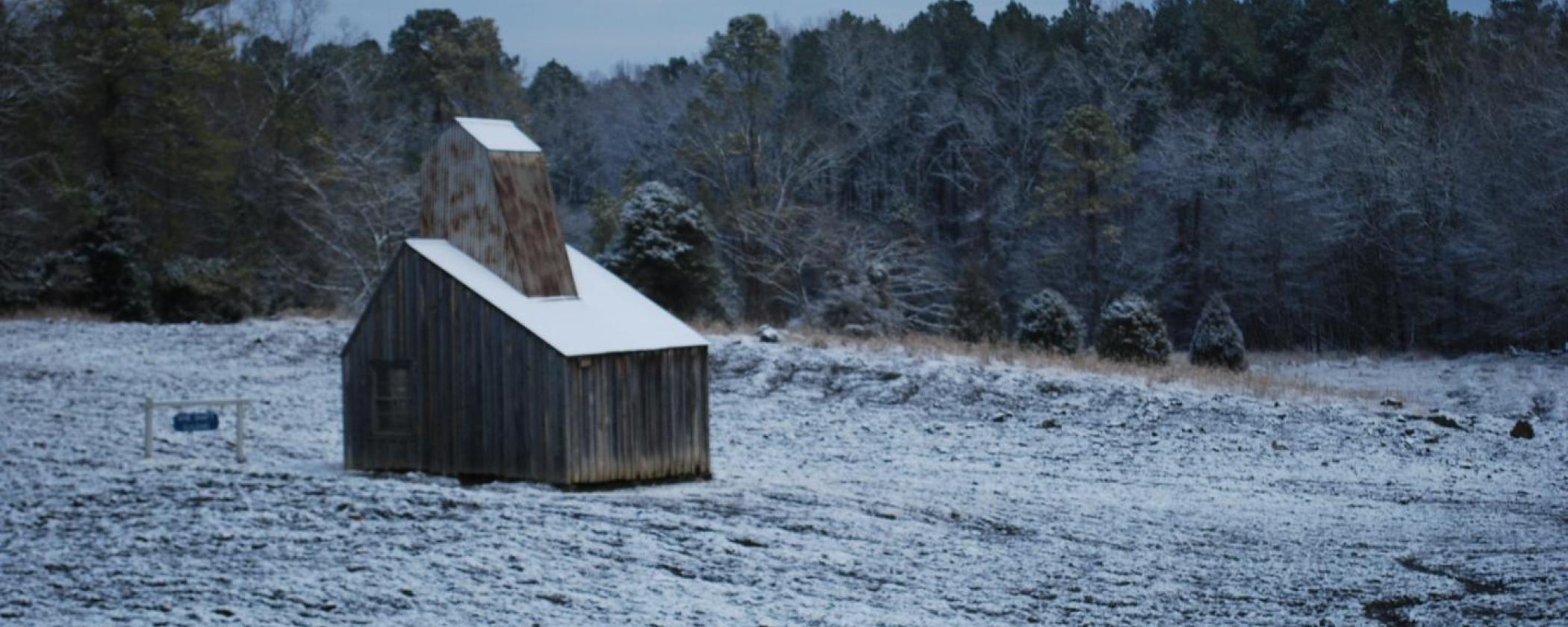 Snow at Crater of Diamonds State Park
