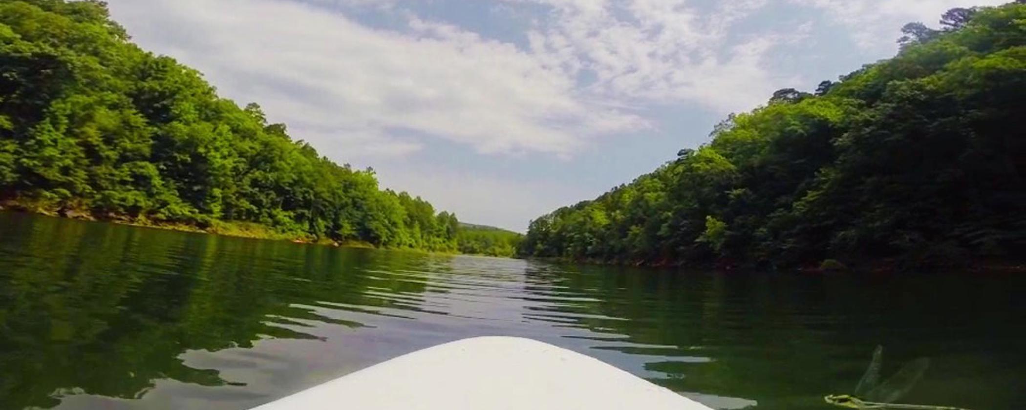 Paddleboarding on Lake Ouachita