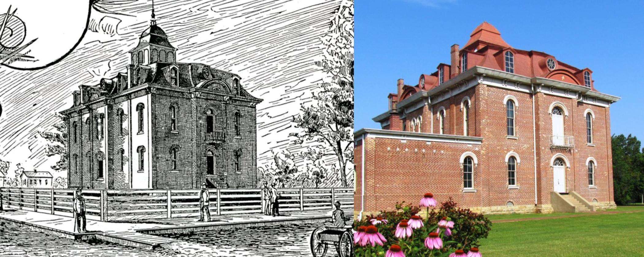 Jacksonport Courthouse Then & Now