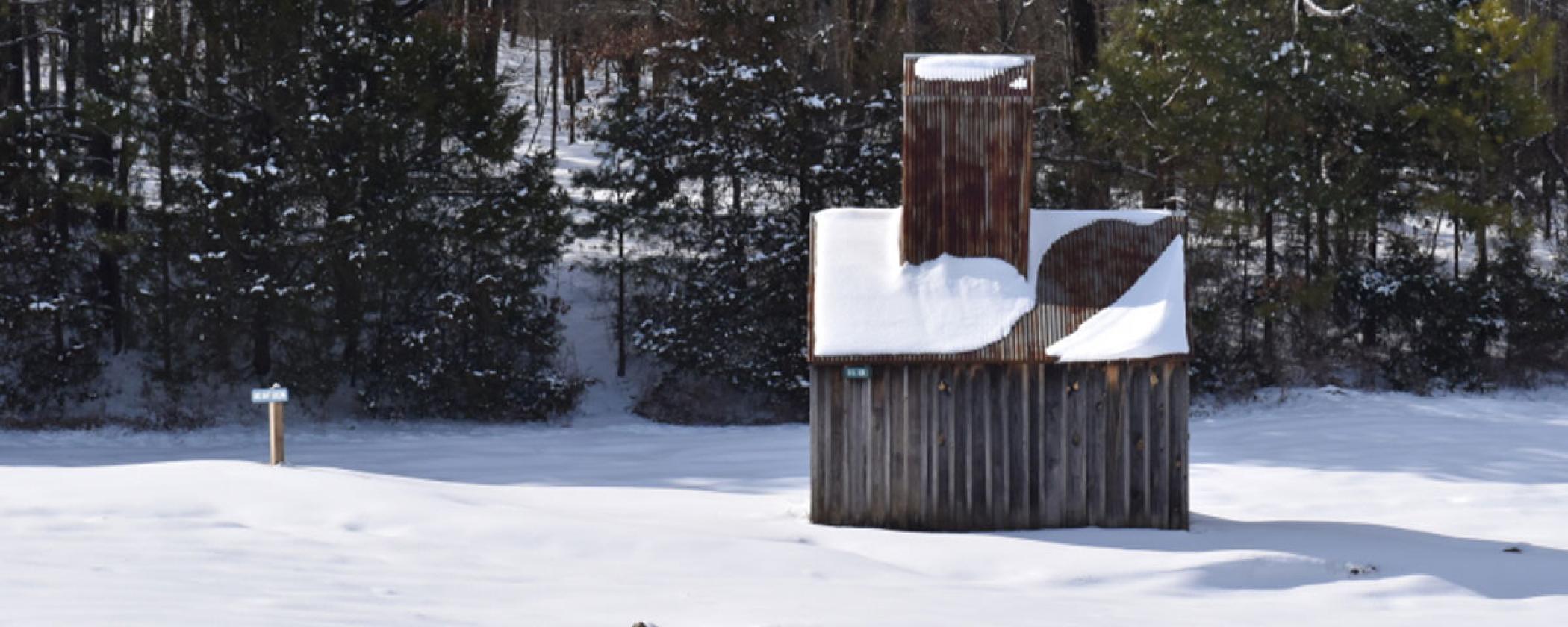 Snow at Crater of Diamonds State Park