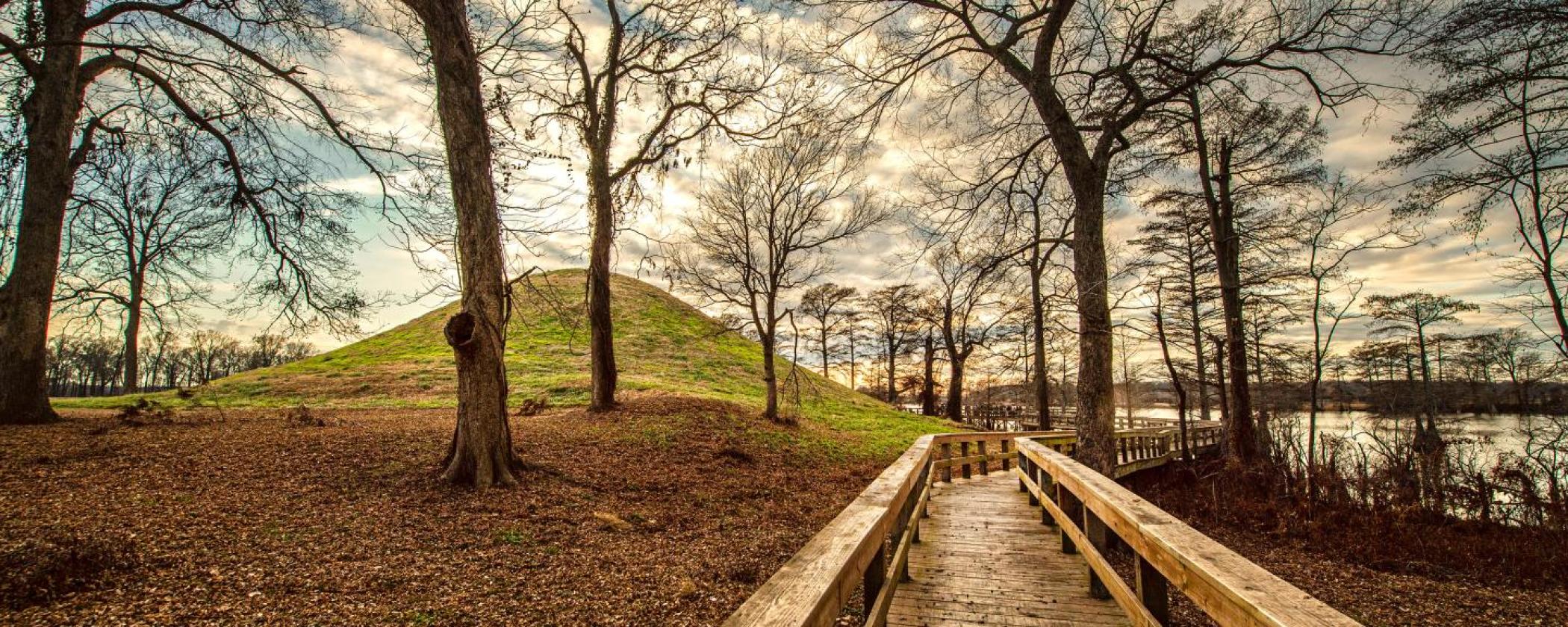 Bridge leading to the mounds
