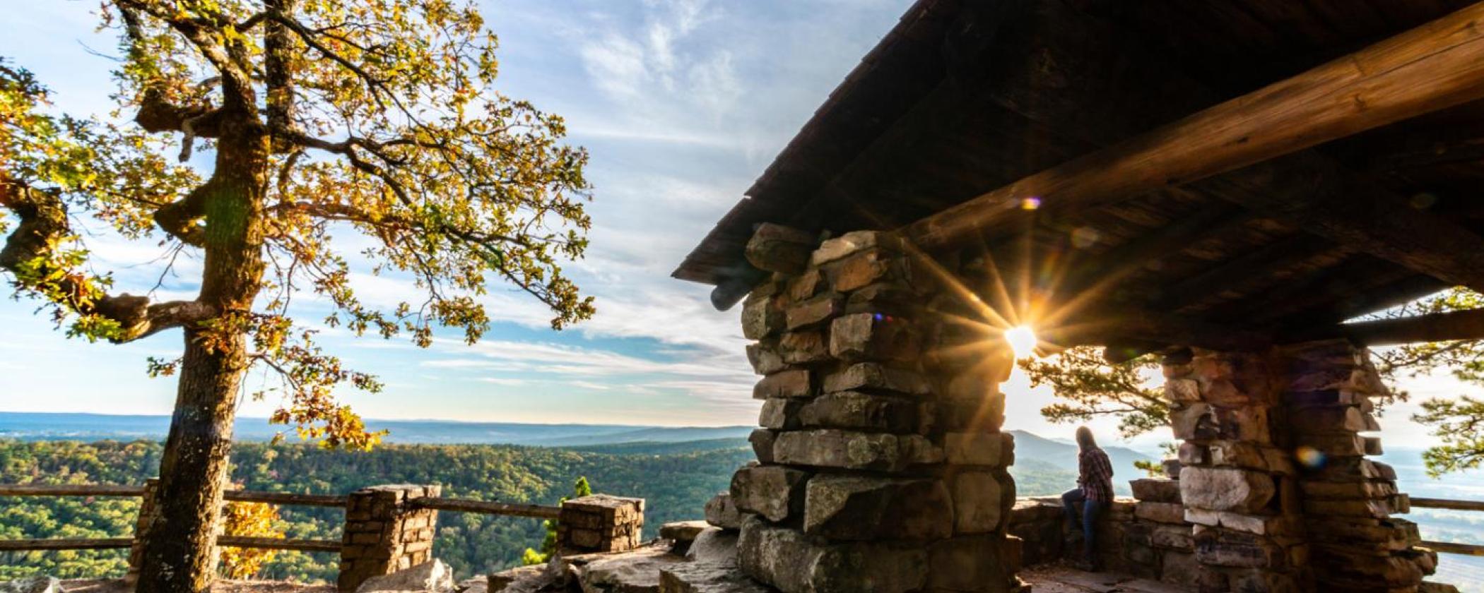 The CCC Overlook at Petit Jean State Park.