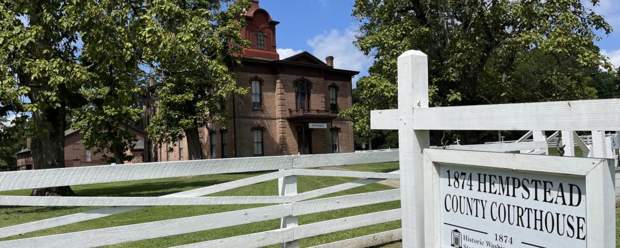 The 1874 Hempstead County Courthouse at Historic Washington State Park. 