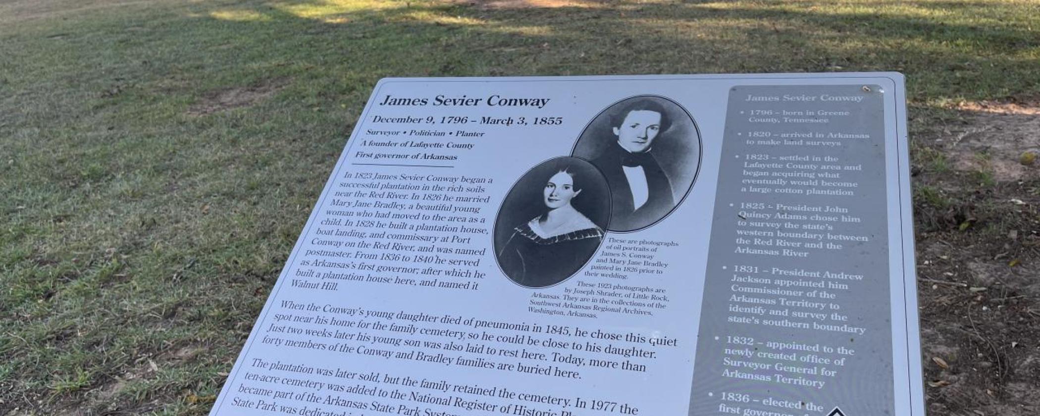 Conway Cemetery State Park in Bradley. 