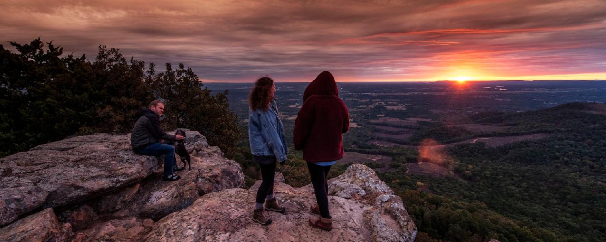 Sunrise at Mount Nebo State Park. 