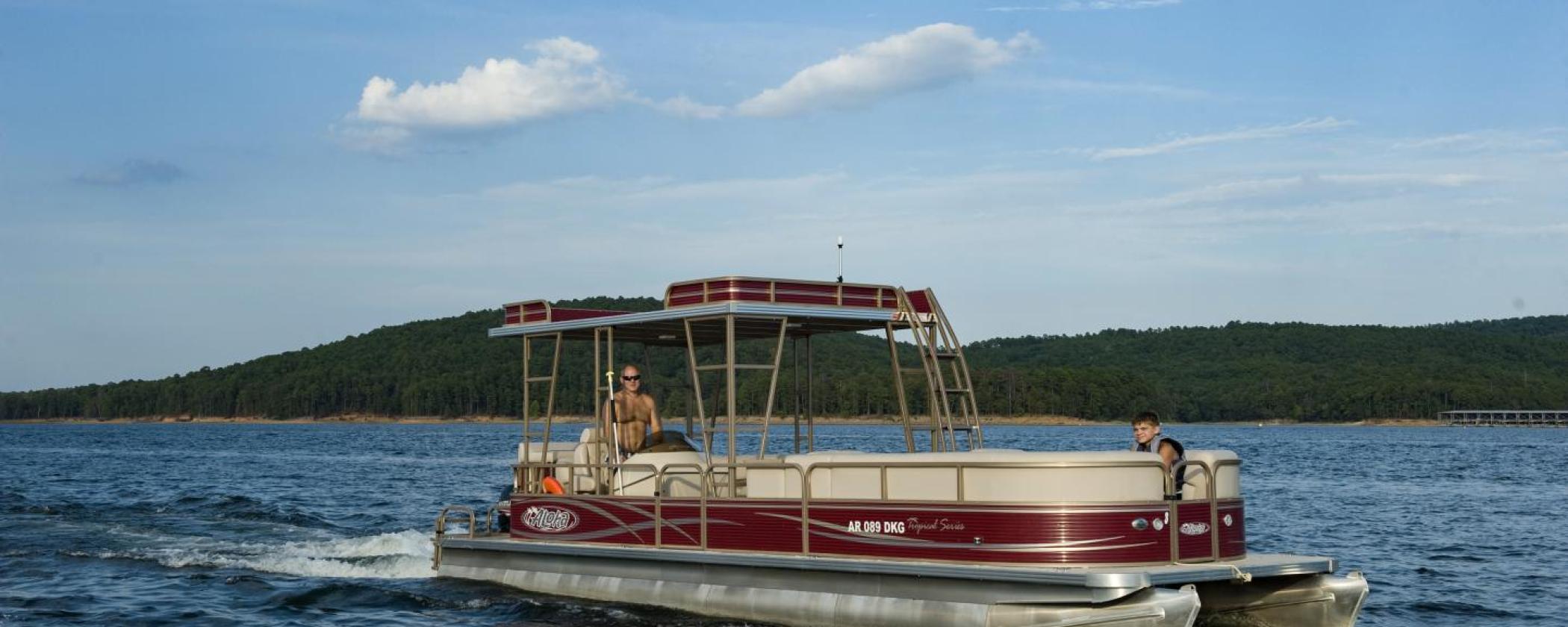 Boating on Lake Ouachita.