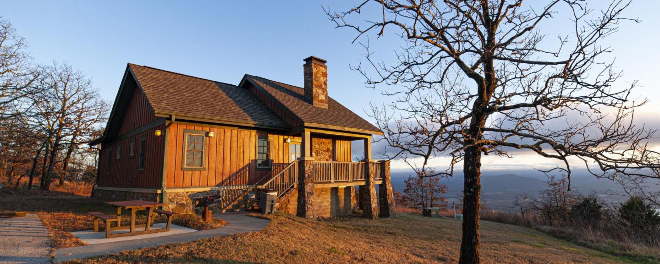 Cabin at Mount Magazine State Park.