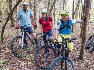 Biking at Fossil Flats at Devil's Den