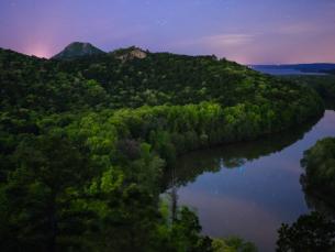 Pinnacle Mountain at Night.