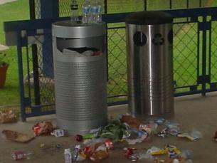 Trash left behind by parks visitors