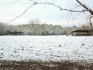 Snow at Crater of Diamonds State Park