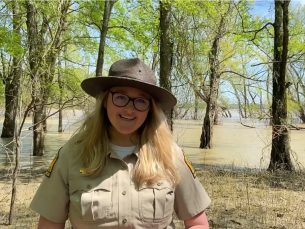 Park Interpreter Cara at Mississippi River State Park