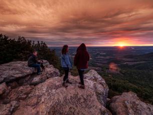 Sunrise at Mount Nebo State Park.