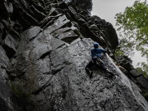 Climbing at Mount Magazine State Park.