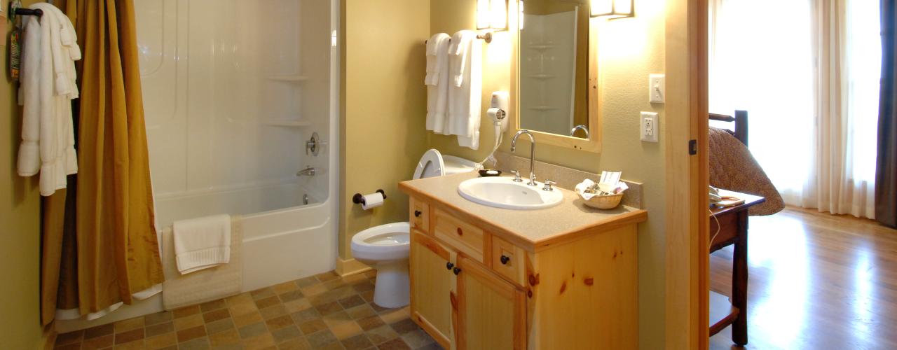 Restroom at Mount Magazine Cabins