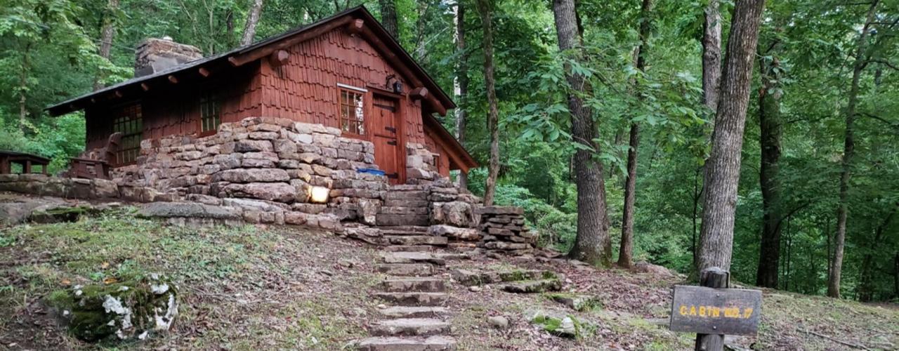 CCC cabin at Devil's Den State Park