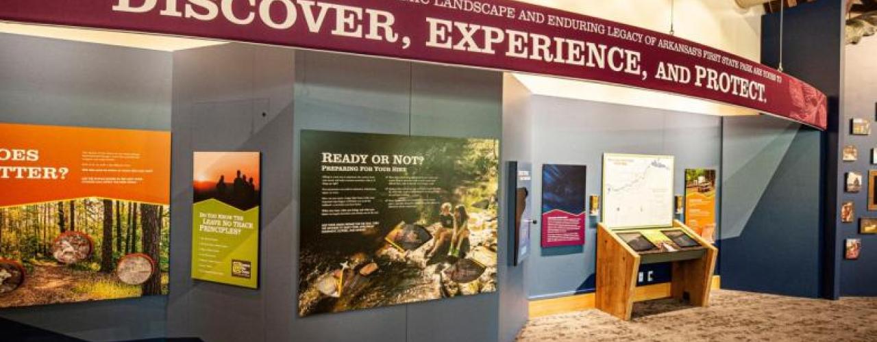 Displays at Petit Jean State Park Visitors Center