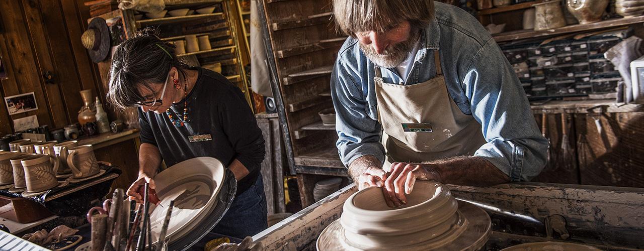 Pottery making at Ozark Fold Center State Park