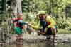 Kid and Park Ranger at Petit Jean State Parks