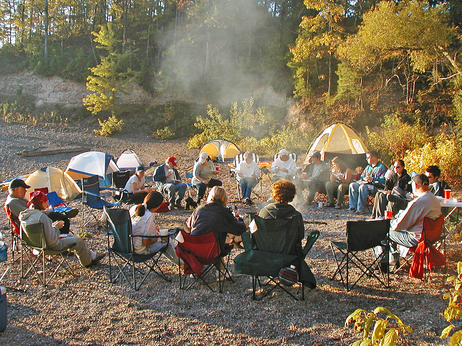 Nothing brings people together like a campfire in the fall.