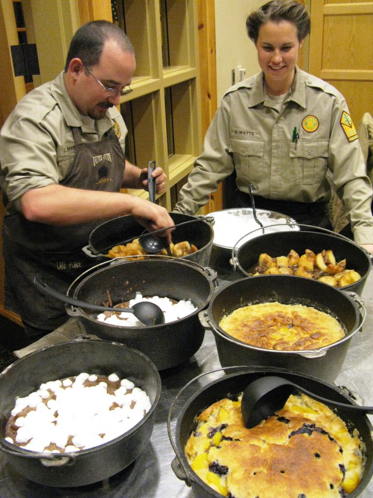 Dutch oven campfire cooking is a state park tradition.