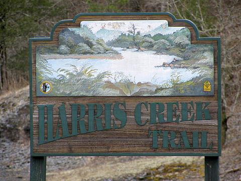 Harris Creek Trail Sign.